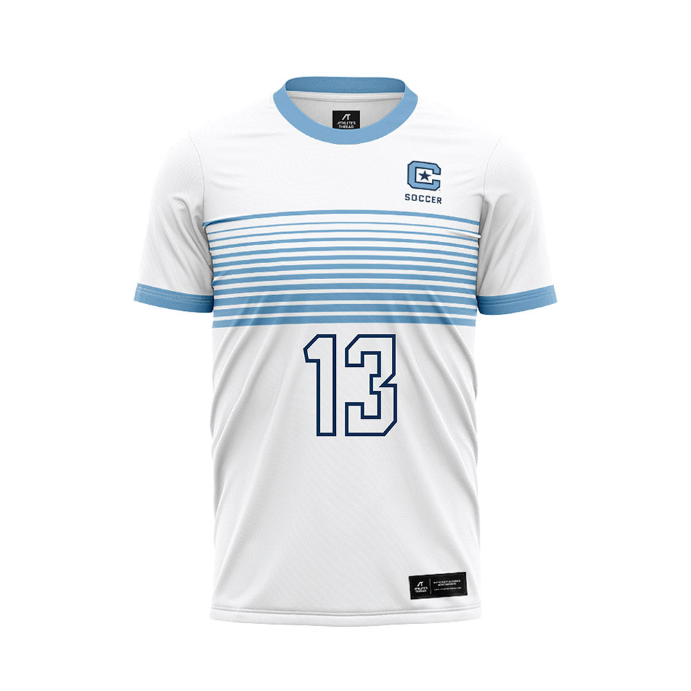 The Citadel - NCAA Women's Soccer : Maya Johnson - White Soccer Jersey-0
