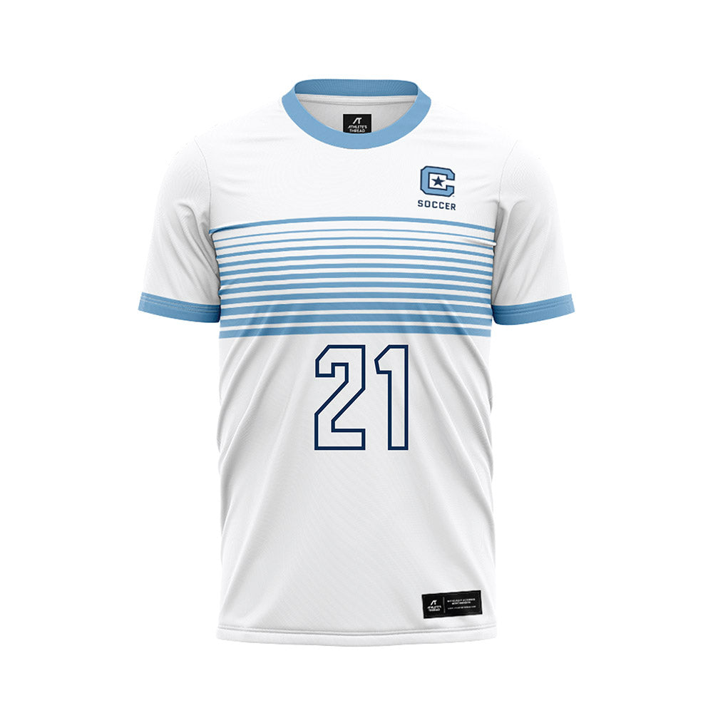 The Citadel - NCAA Women's Soccer : Ariana Paez - White Soccer Jersey-0