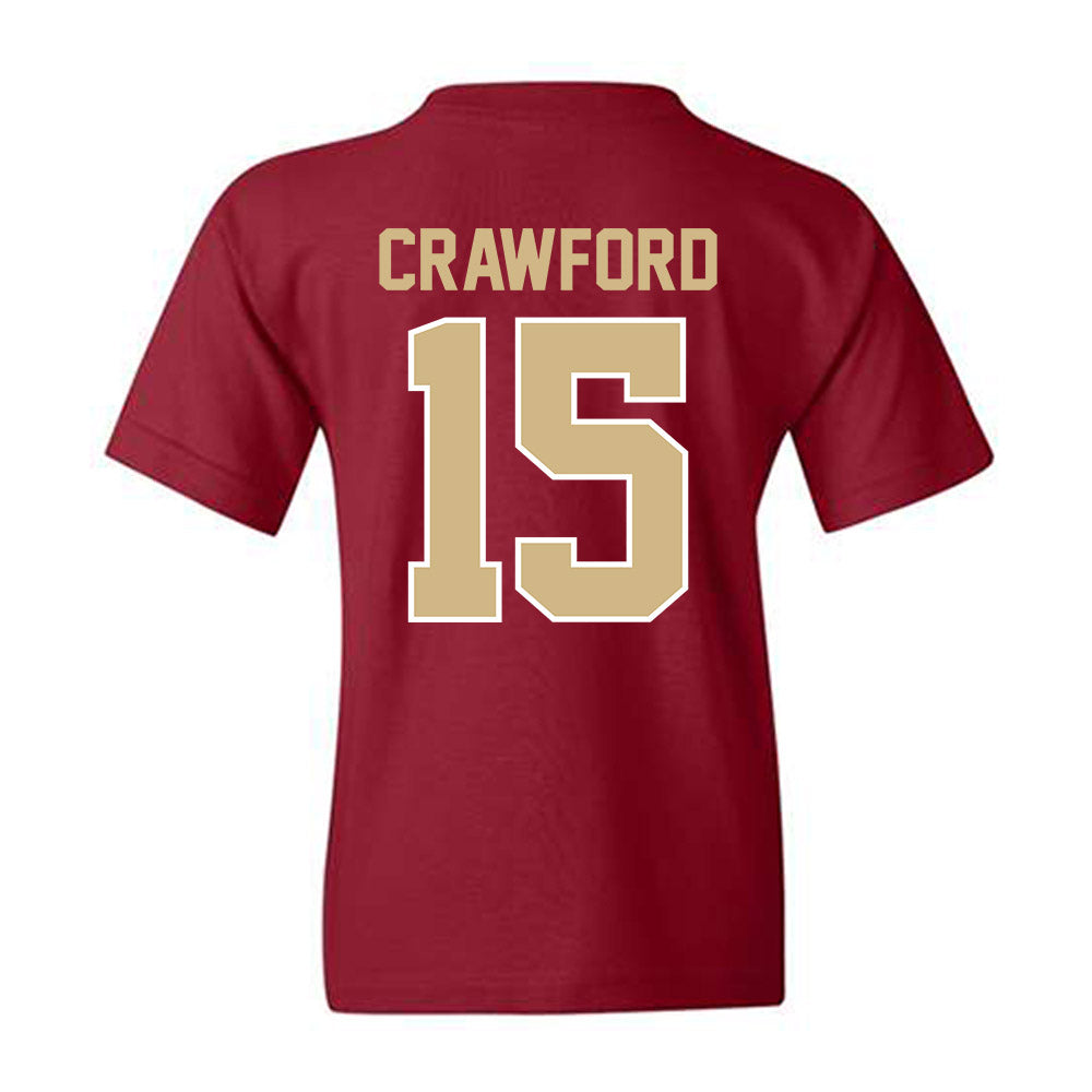 FSU - NCAA Men's Basketball : Jalen Crawford - Classic Shersey Youth T-Shirt-1