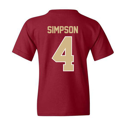 FSU - NCAA Men's Basketball : Jason Simpson - Classic Shersey Youth T-Shirt-1