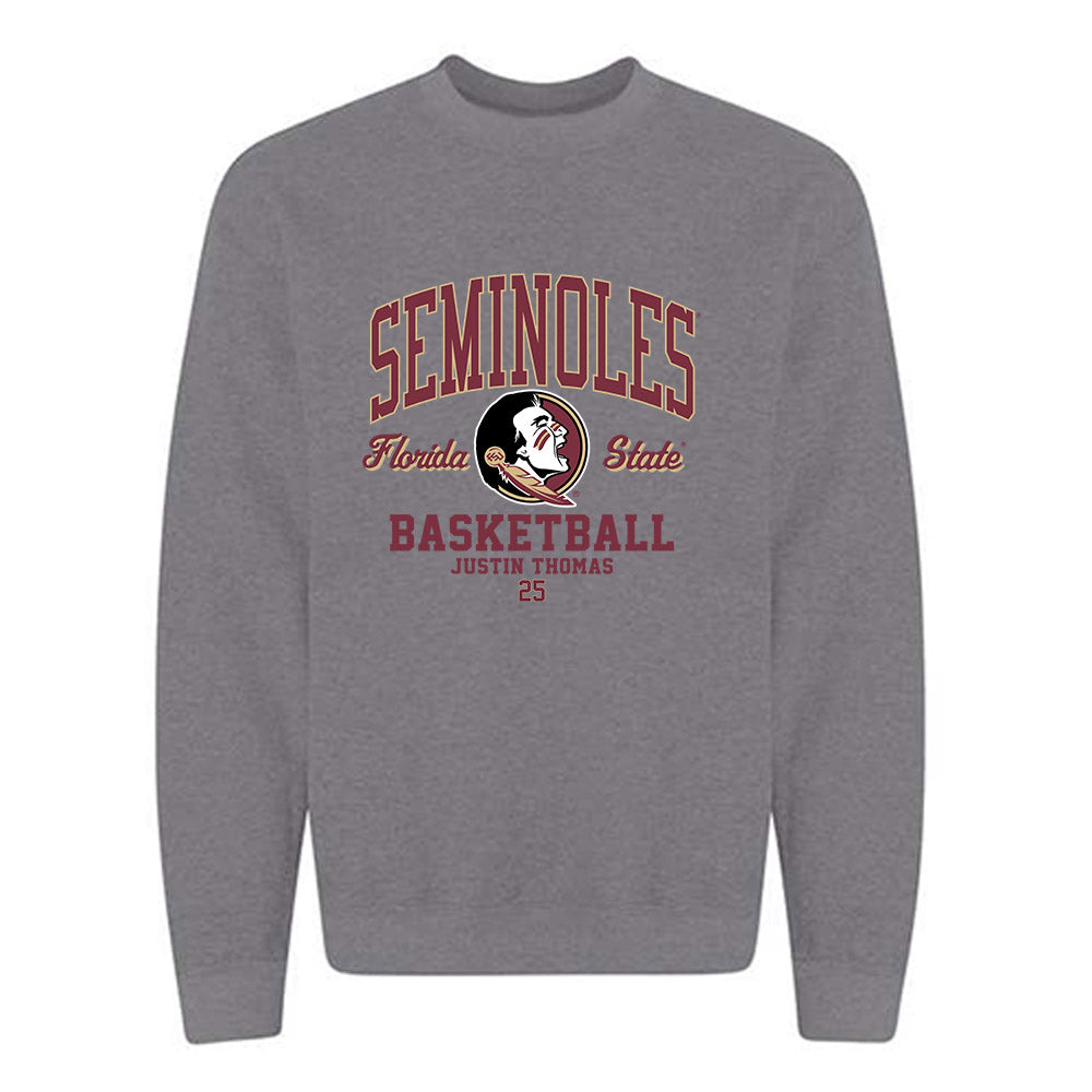 FSU - NCAA Men's Basketball : Justin Thomas - Classic Fashion Shersey Crewneck Sweatshirt-0