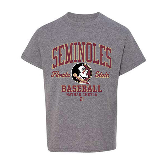 FSU - NCAA Baseball : Nathan Cmeyla - Classic Fashion Shersey Youth T-Shirt-0