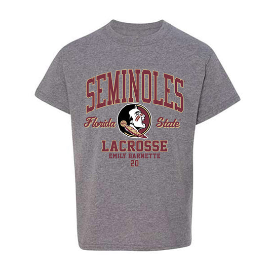 FSU - NCAA Women's Lacrosse : Emily Barnette - Classic Fashion Shersey Youth T-Shirt-0
