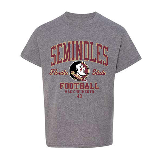 FSU - NCAA Football : Mac Chiumento - Classic Fashion Shersey Youth T-Shirt-0