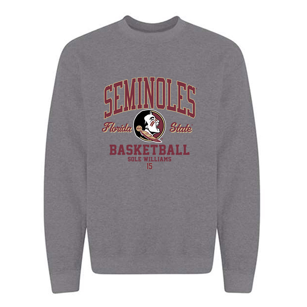 FSU - NCAA Women's Basketball : Sole Williams - Classic Fashion Shersey Crewneck Sweatshirt-0