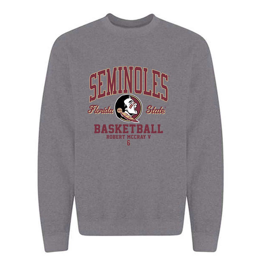 FSU - NCAA Men's Basketball : Robert McCray V - Classic Fashion Shersey Crewneck Sweatshirt-0