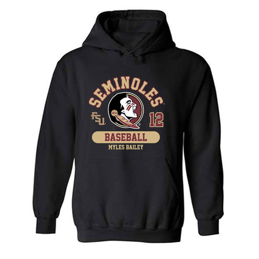 FSU - NCAA Baseball : Myles Bailey - Classic Fashion Shersey Hooded Sweatshirt-0