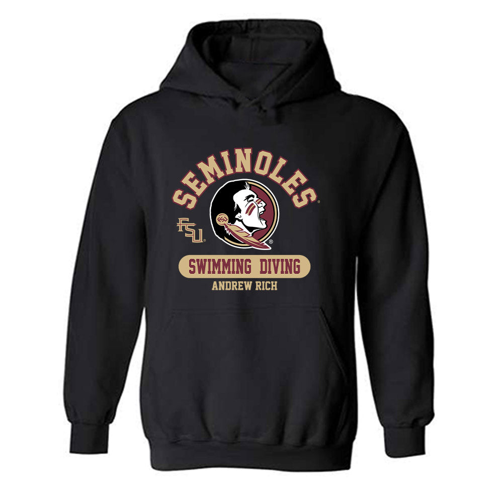 FSU - NCAA Men's Swimming & Diving : Andrew Rich - Classic Fashion Shersey Hooded Sweatshirt-0