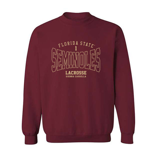FSU - NCAA Women's Lacrosse : Sienna Cassella - Classic Fashion Shersey Crewneck Sweatshirt-0