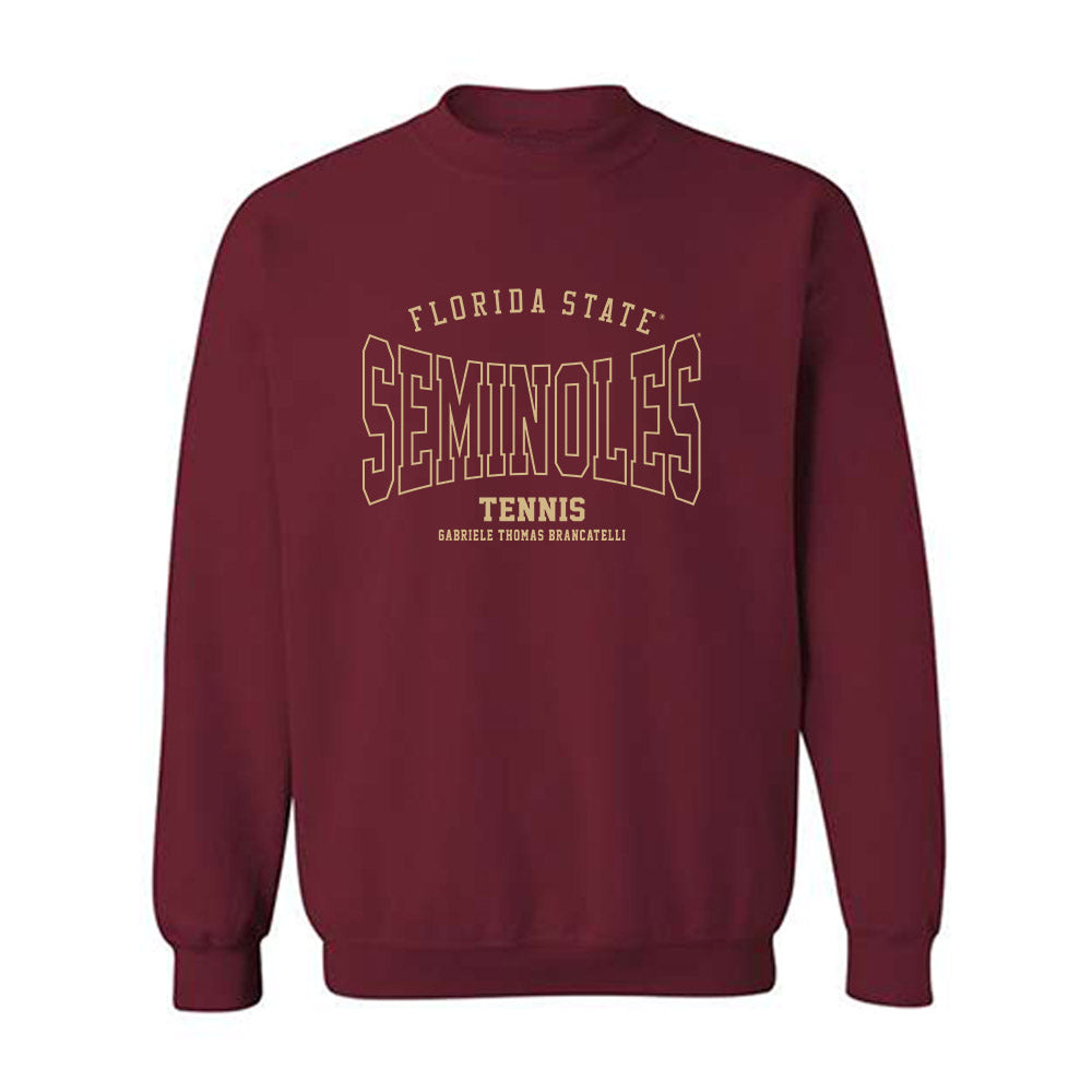 FSU - NCAA Men's Tennis : Gabriele Thomas Brancatelli - Classic Fashion Shersey Crewneck Sweatshirt-0