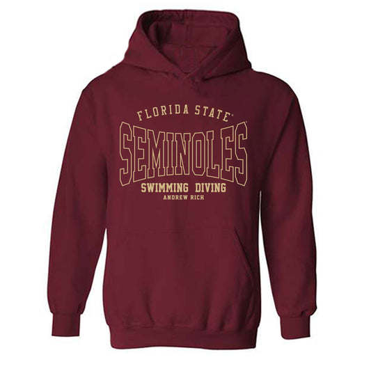 FSU - NCAA Men's Swimming & Diving : Andrew Rich - Classic Fashion Shersey Hooded Sweatshirt