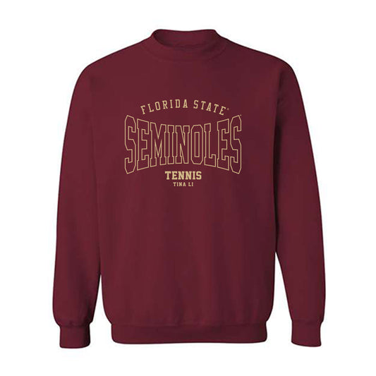 FSU - NCAA Women's Tennis : Tina Li - Classic Fashion Shersey Crewneck Sweatshirt-0
