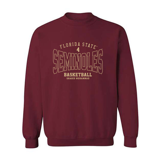 FSU - NCAA Men's Basketball : Shahid Muhammad - Classic Fashion Shersey Crewneck Sweatshirt-0