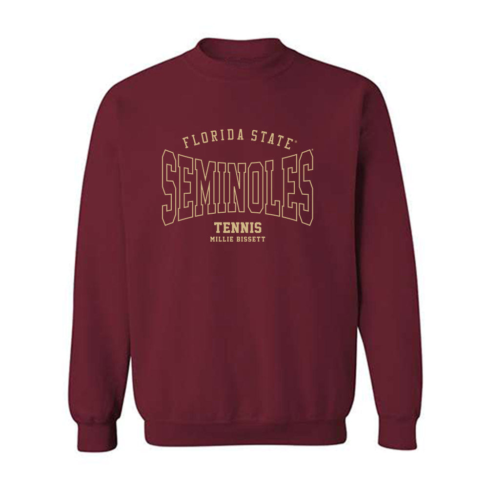 FSU - NCAA Women's Tennis : Millie Bissett - Classic Fashion Shersey Crewneck Sweatshirt-0