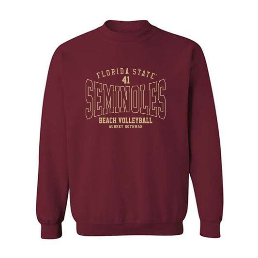 FSU - NCAA Beach Volleyball : Audrey Rothman - Classic Fashion Shersey Crewneck Sweatshirt