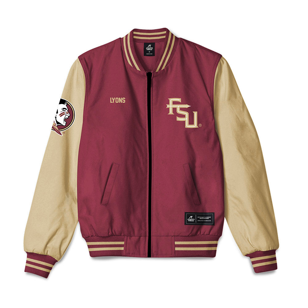 FSU - NCAA Men's Tennis : Justin Lyons - Bomber Jacket-0