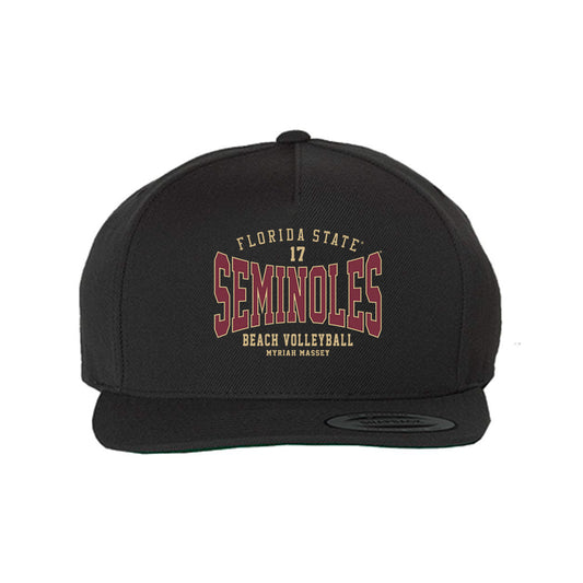 FSU - NCAA Beach Volleyball : Myriah Massey - Snapback Hat-0