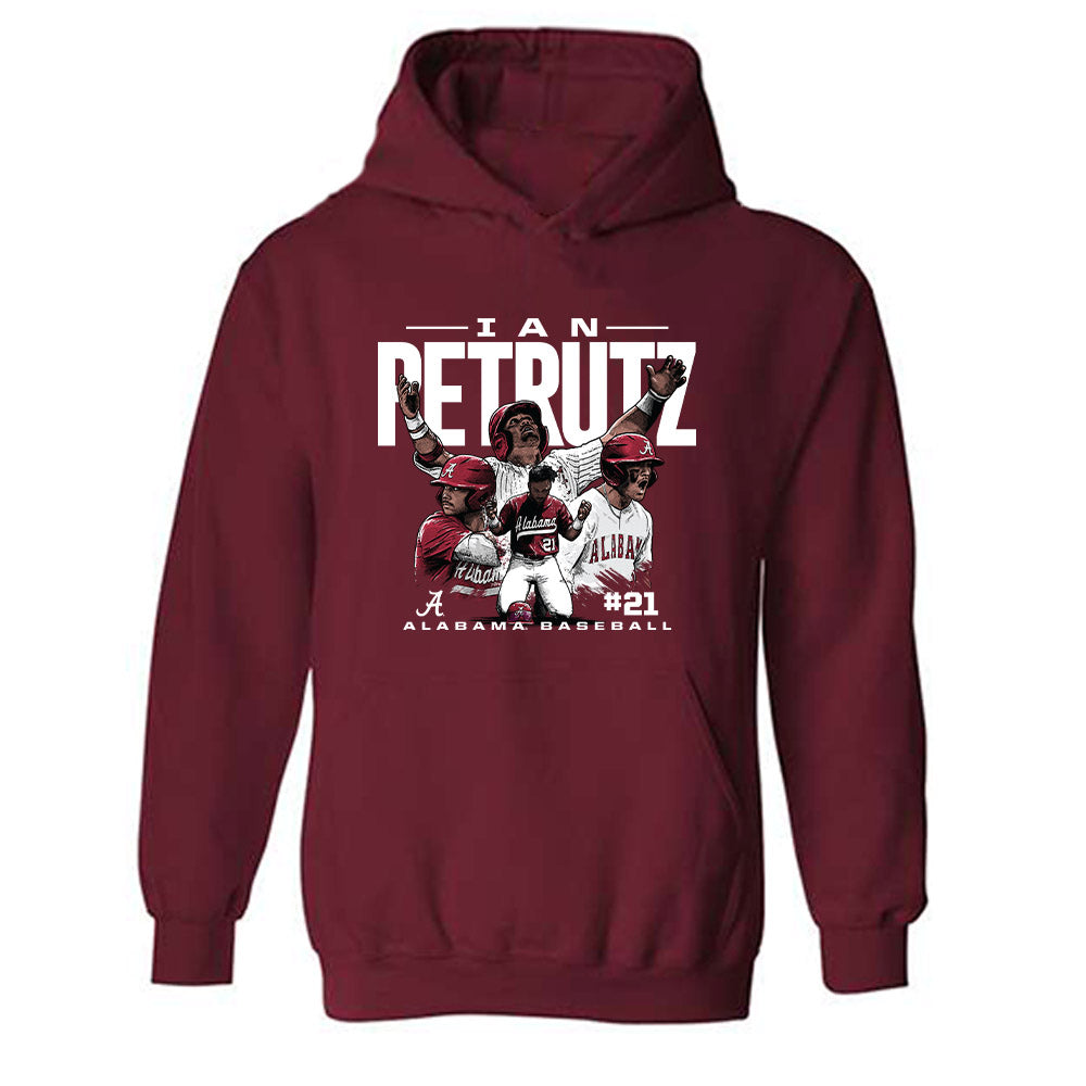 Alabama - NCAA Baseball : Ian Petrutz - Hooded Sweatshirt Individual Caricature