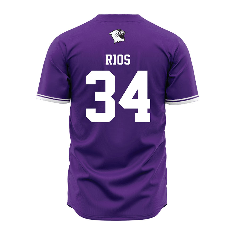 Northwestern - NCAA Baseball : Lorenzo Rios - Purple Baseball Jersey