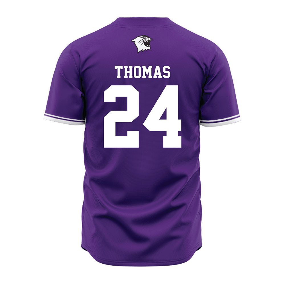 Northwestern - NCAA Baseball : Alex Thomas - Purple Baseball Jersey