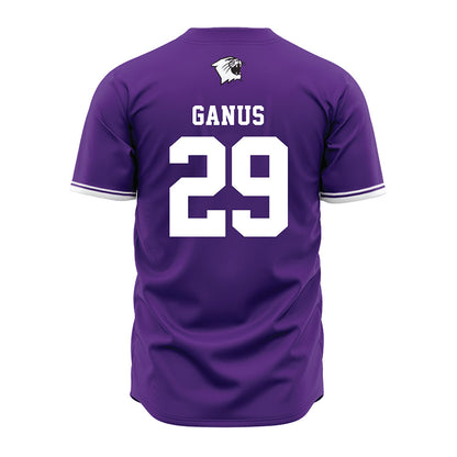 Northwestern - NCAA Baseball : Tyler Ganus - Purple Baseball Jersey
