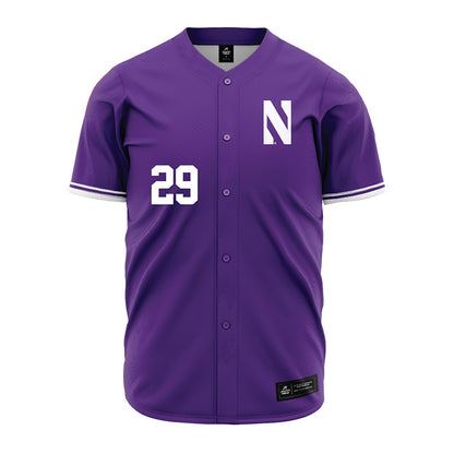 Northwestern - NCAA Baseball : Tyler Ganus - Purple Baseball Jersey