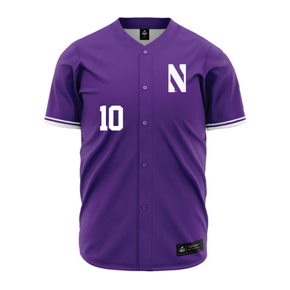 Northwestern - NCAA Baseball : Josh Ramos - Purple Baseball Jersey