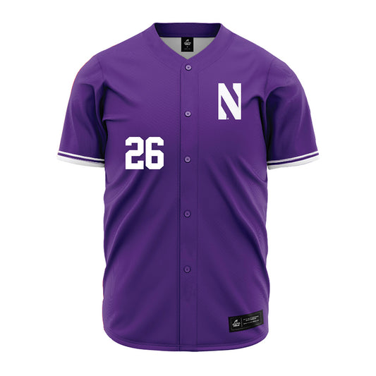 Northwestern - NCAA Baseball : Amar Tsengeg - Purple Baseball Jersey