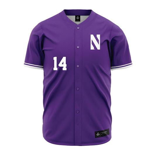 Northwestern - NCAA Baseball : Drew Dickson - Purple Baseball Jersey