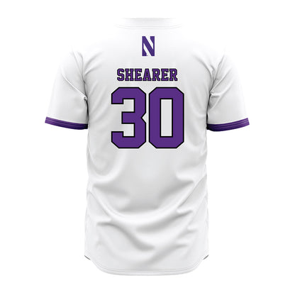 Northwestern - NCAA Baseball : Garrett Shearer - White Baseball Jersey