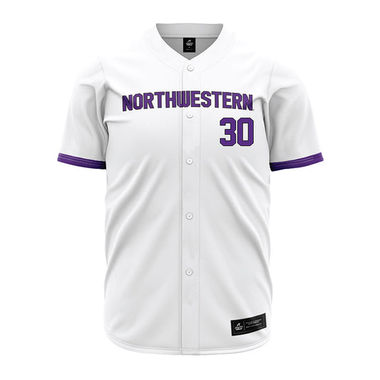 Northwestern - NCAA Baseball : Garrett Shearer - White Baseball Jersey
