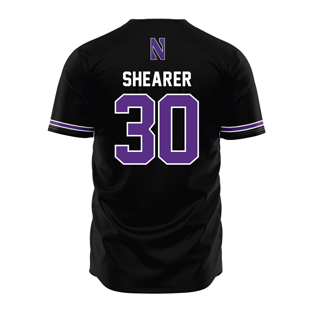 Northwestern - NCAA Baseball : Garrett Shearer - Black Baseball Jersey