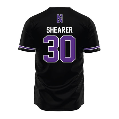 Northwestern - NCAA Baseball : Garrett Shearer - Black Baseball Jersey