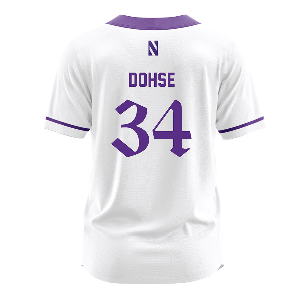 Northwestern - NCAA Softball : Signe Dohse - White Jersey-1