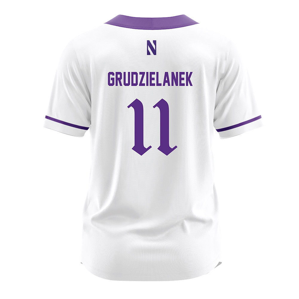 Northwestern - NCAA Softball : Riley Grudzielanek - White Jersey-1