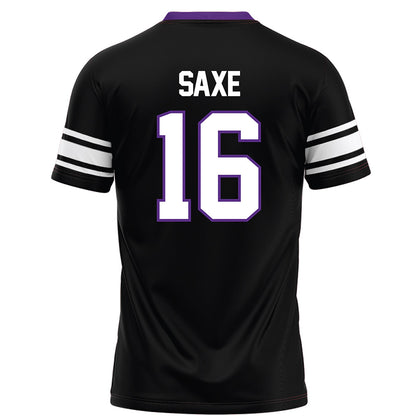 Northwestern - NCAA Football : Brennan Saxe - Black Football Jersey-1