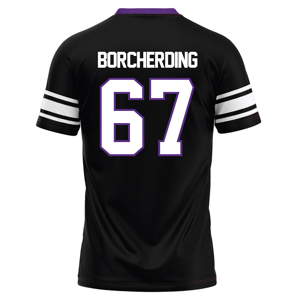 Northwestern - NCAA Football : Jace Borcherding - Black Football Jersey-1