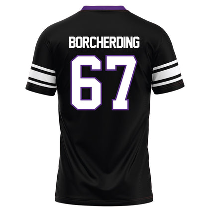 Northwestern - NCAA Football : Jace Borcherding - Black Football Jersey-1