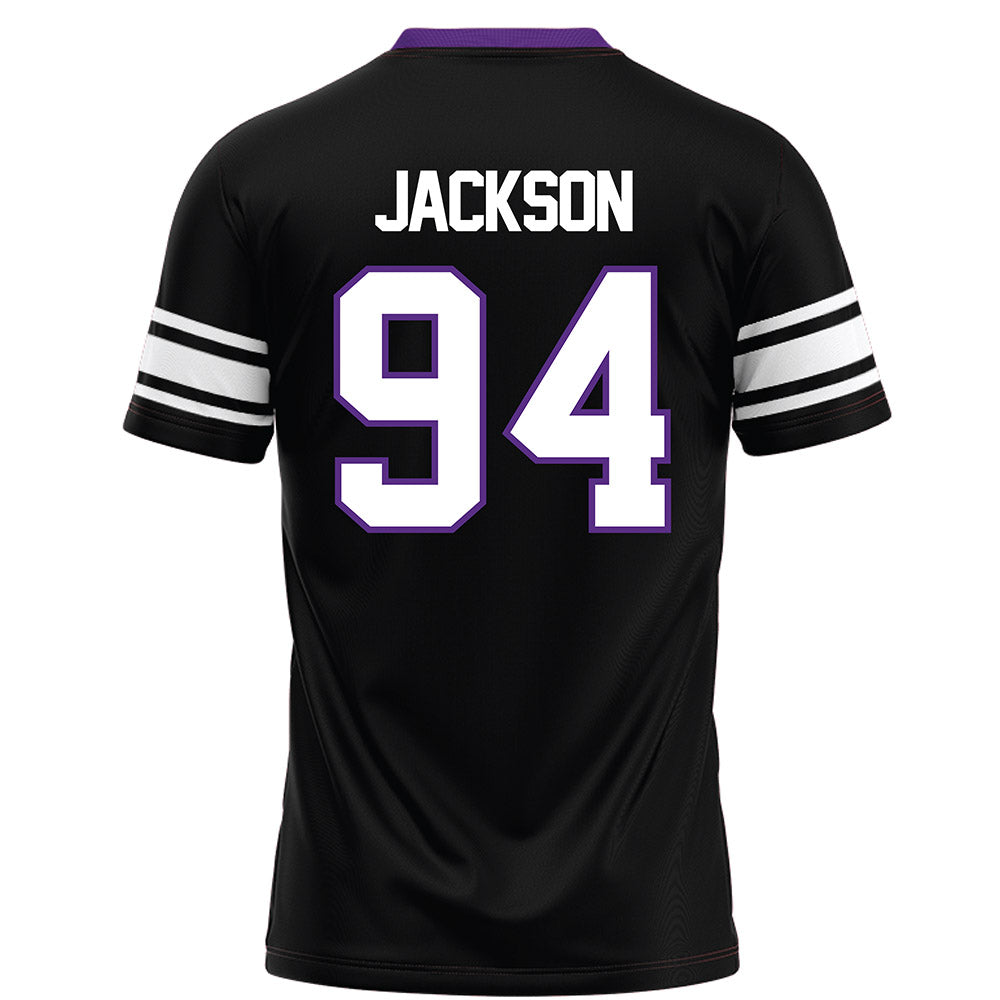 Northwestern - NCAA Football : Miguel Jackson - Black Football Jersey-1