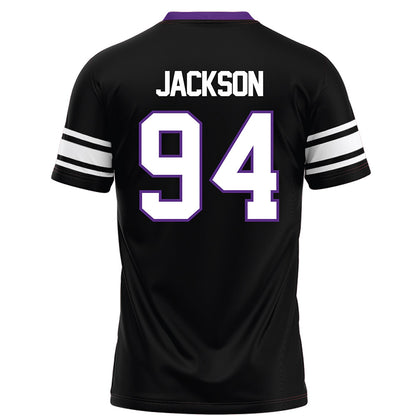 Northwestern - NCAA Football : Miguel Jackson - Black Football Jersey-1