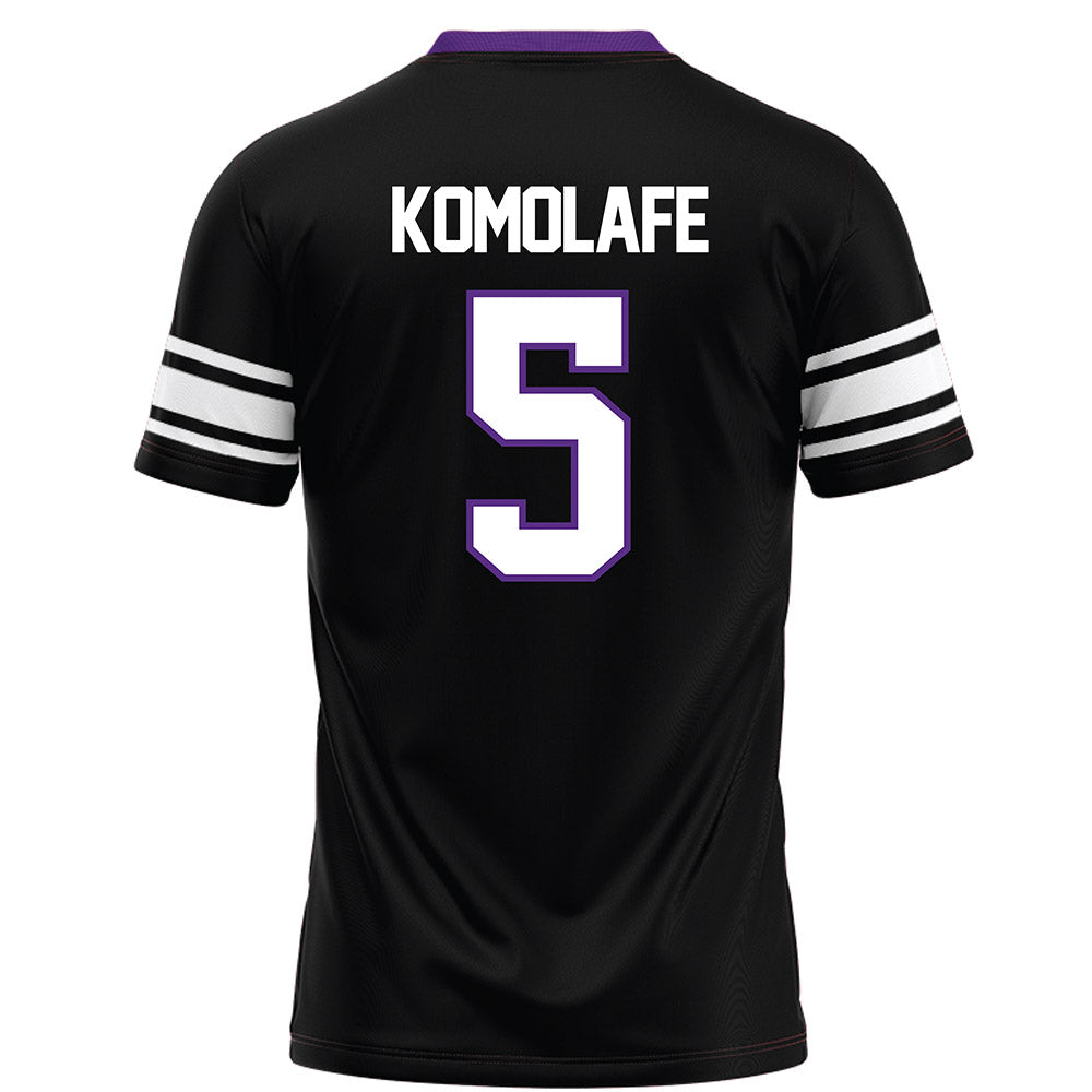 Northwestern - NCAA Football : Caleb Komolafe - Black Football Jersey-1