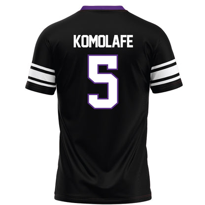 Northwestern - NCAA Football : Caleb Komolafe - Black Football Jersey-1