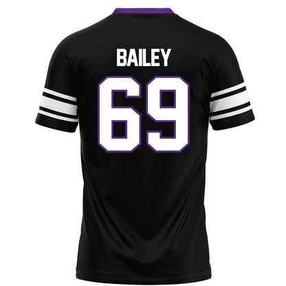 Northwestern - NCAA Football : Jack Bailey - Black Football Jersey