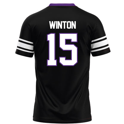 Northwestern - NCAA Football : Sean Winton - Black Football Jersey-1