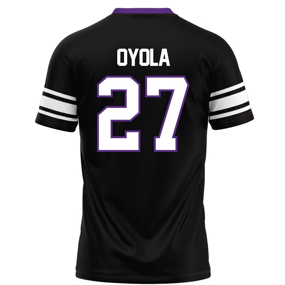 Northwestern - NCAA Football : Jack Oyola - Black Football Jersey