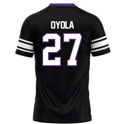Northwestern - NCAA Football : Jack Oyola - Black Football Jersey