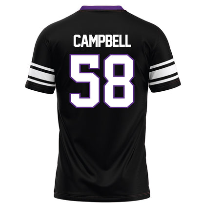 Northwestern - NCAA Football : Nathaniel Campbell - Black Football Jersey-1
