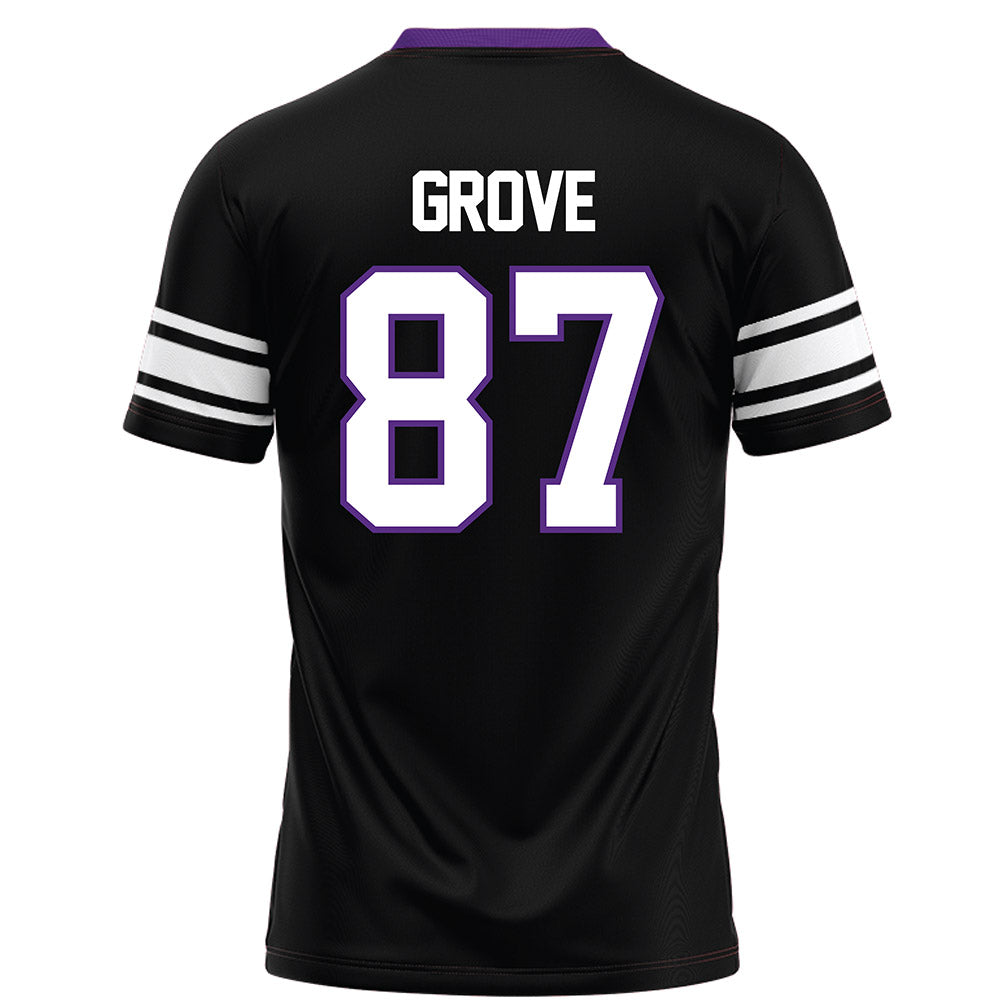 Northwestern - NCAA Football : Carson Grove - Black Football Jersey-1