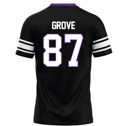 Northwestern - NCAA Football : Carson Grove - Black Football Jersey-1