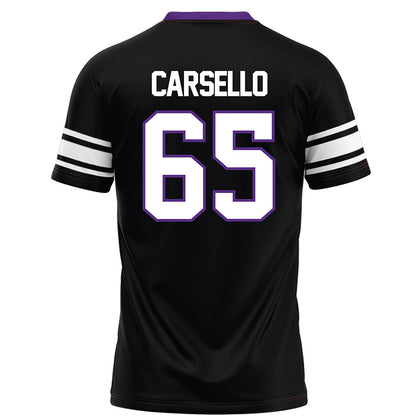 Northwestern - NCAA Football : Jackson Carsello - Black Football Jersey